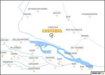 map of Khānābād