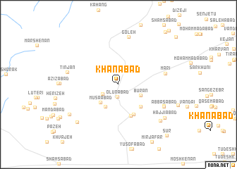 map of Khānābād