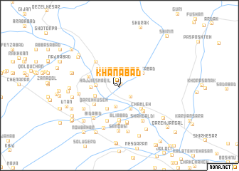 map of Khānābād