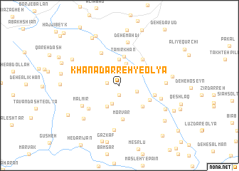 map of Khanādarreh-ye ‘Olyā