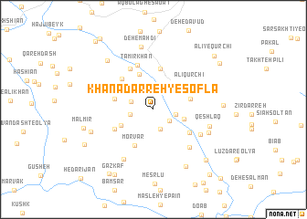 map of Khanādarreh-ye Soflá