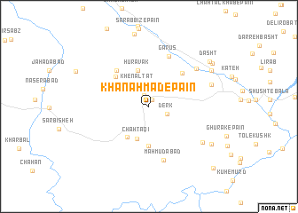 map of Khān Aḩmad-e Pāʼīn