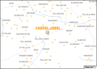 map of Khān al Jabal