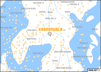 map of Khānanwāla