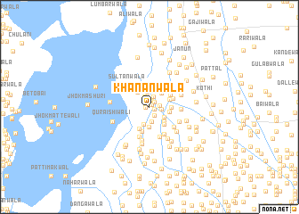 map of Khānanwāla