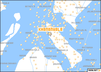 map of Khānanwāla