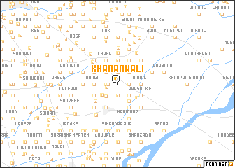 map of Khānānwāli