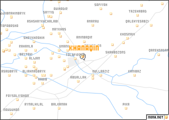 map of Khānaqīn