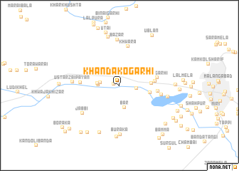 map of Khāndako Garhi