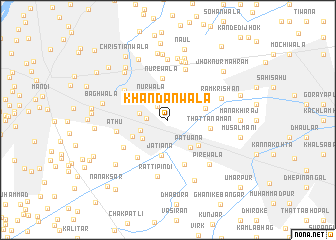 map of Khāndānwāla