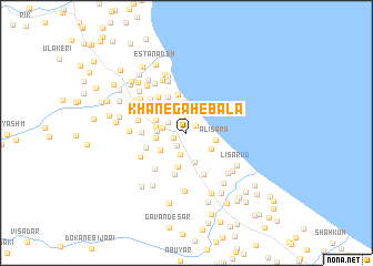 map of Khānegāh-e Bālā