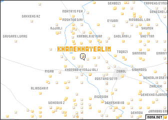 map of Khānehhā-ye ‘Alīm