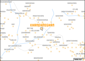 map of Khāneh Reghān