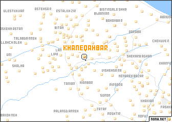 map of Khāneqāh Bar