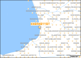 map of Khān Ḩayyāt