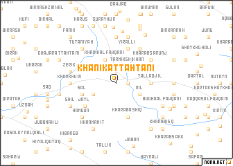 map of Khānīk at Taḩtānī