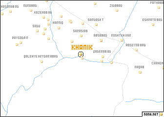 map of Khānīk