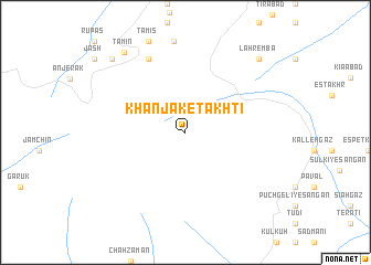 map of Khanjak-e Takhtī