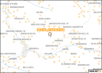 map of Khān Jān Khānī
