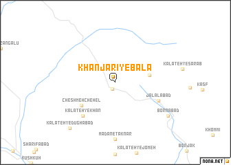 map of Khanjarī-ye Bālā