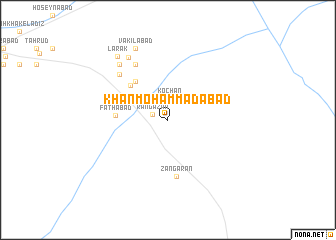 map of Khān Moḩammadābād