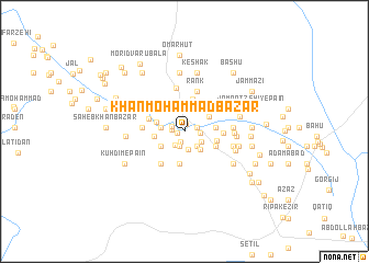 map of Khān Moḩammad Bāzār