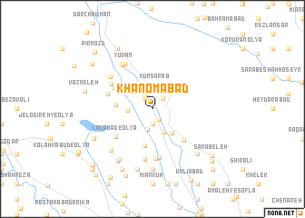 map of Khānomābād