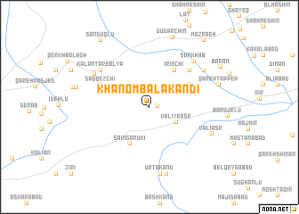 map of Khānom Bālā Kandī