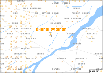 map of Khānpur Saidān