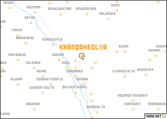 map of Khānqāh-e ‘Olyā