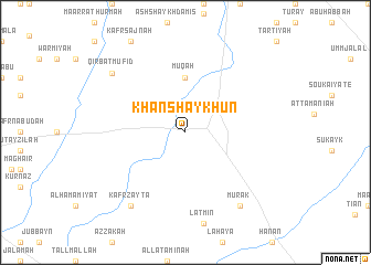 map of Khān Shaykhūn