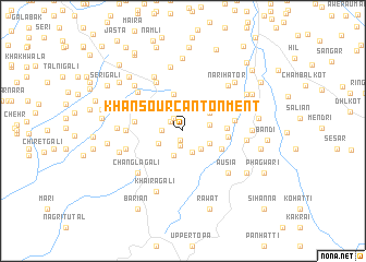 map of Khānsour Cantonment