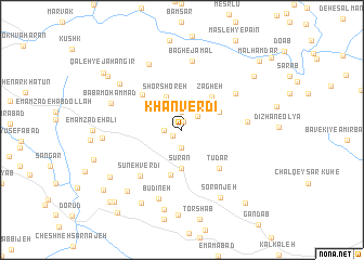 map of Khānverdī