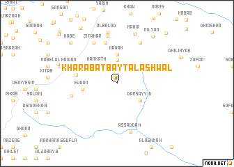 map of Kharābat Bayt al ‘Ashwal