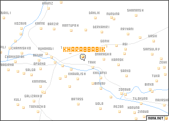 map of Kharāb Bābik