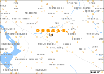 map of Kharāb Burghul