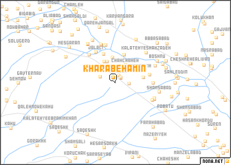 map of Kharābeh Amīn