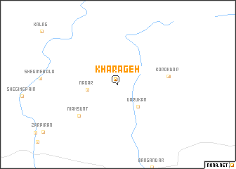 map of Kharāgeh