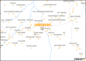 map of Kharāvān