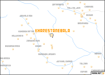 map of Khārestān-e Bālā