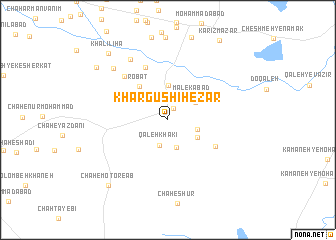 map of Khargūshī Hezār