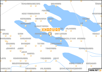 map of Kharīvān