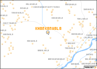 map of Khārkānwāla