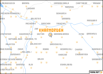 map of Khar Mordeh