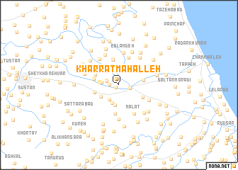 map of Kharrāţ Maḩalleh