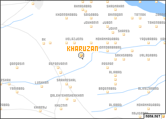 map of Kharūzān