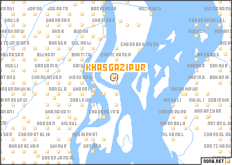 map of Khās Gāzipur