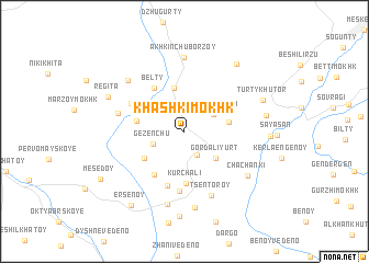 map of Khashki-Mokhk