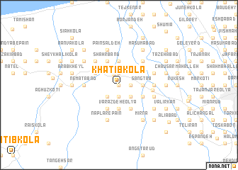 map of Khaţīb Kolā