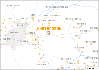 map of Khātūnābād